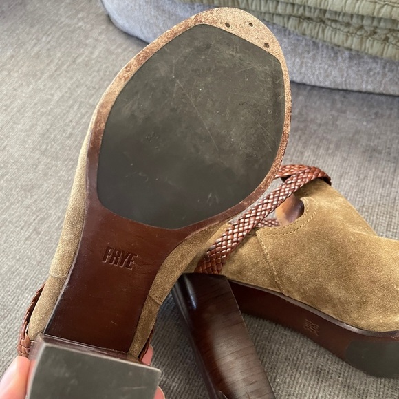 Frye Margaret Shootie Suede Braided Strap Booties Size 8.5 M - Picture 10 of 13